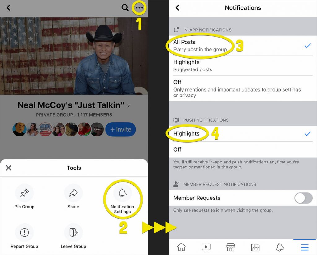 Neal McCoy Just Talkin Group Notification Change Instructions